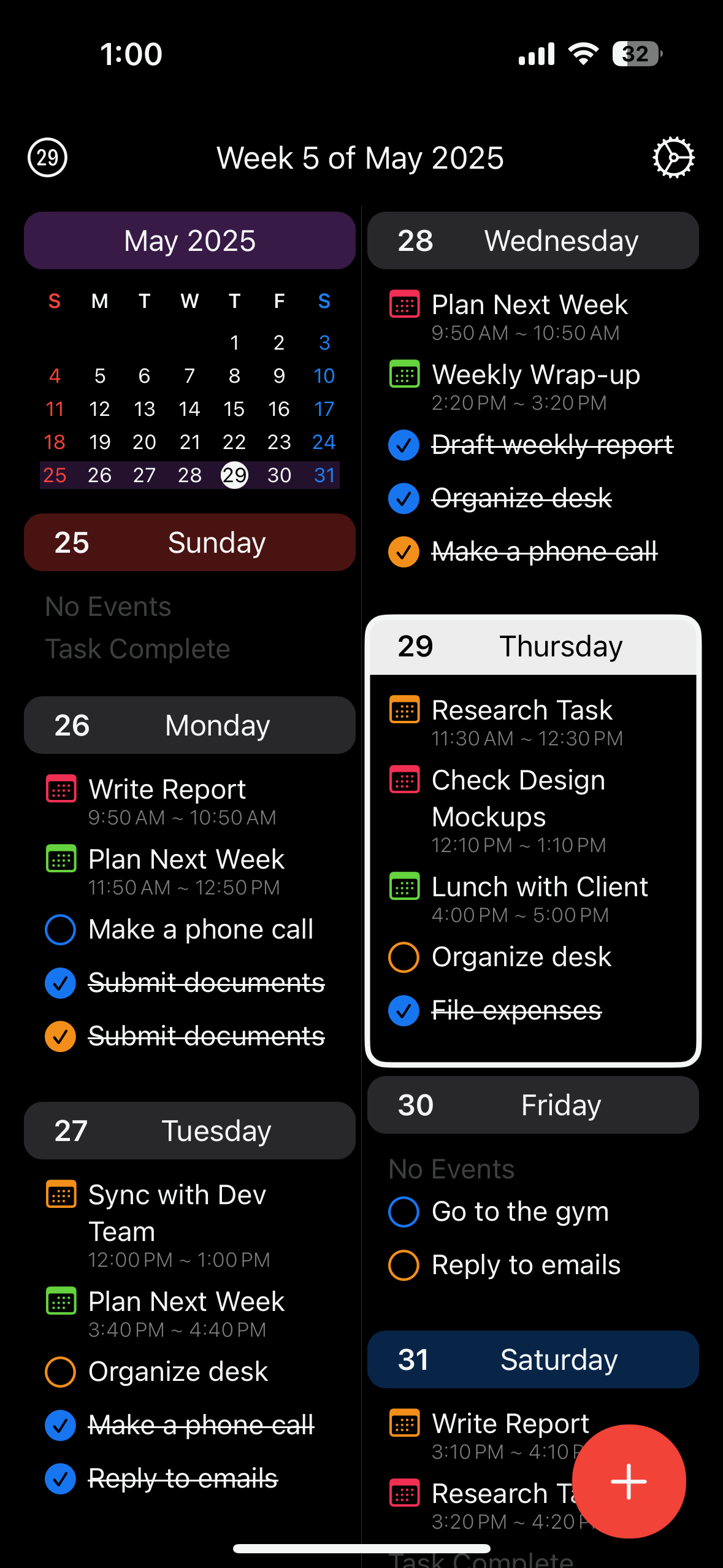 WeeklyTodo iOS App Screenshot
